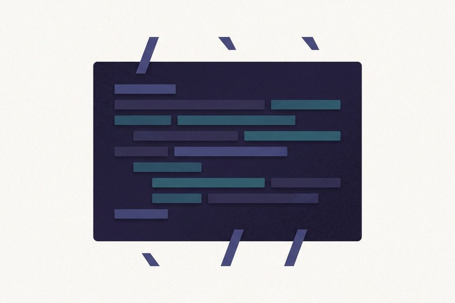 Illustration of a sentence with one phrase sealed inside a protective monospaced capsule